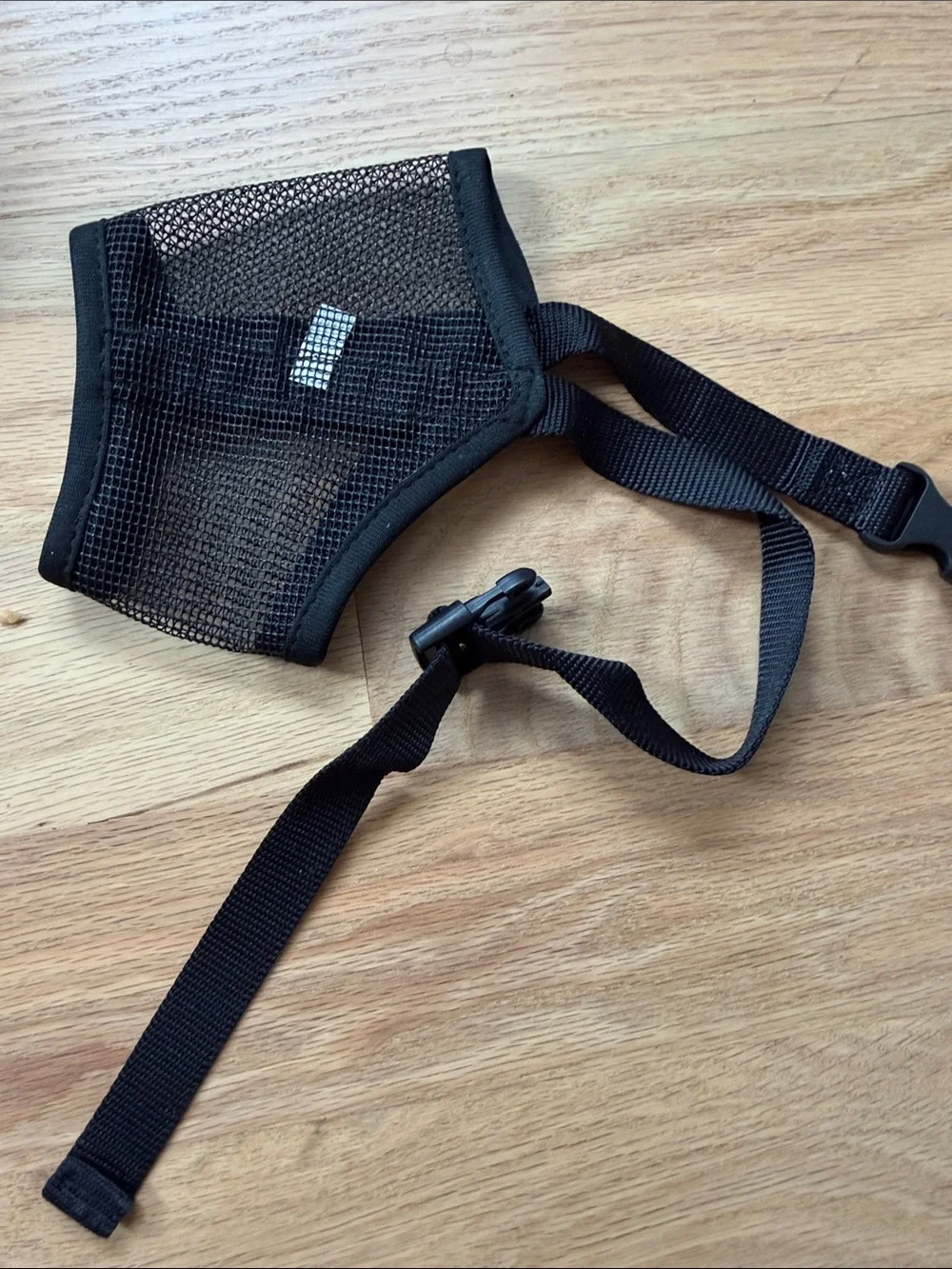 Black Mesh Dog Muzzle - Breathable, Adjustable Fit